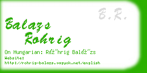 balazs rohrig business card